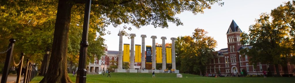 Quad with columns and Lafferre Hall