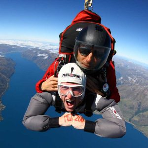 Study aboard skydiving