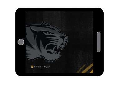 Tablet with Mizzou logo