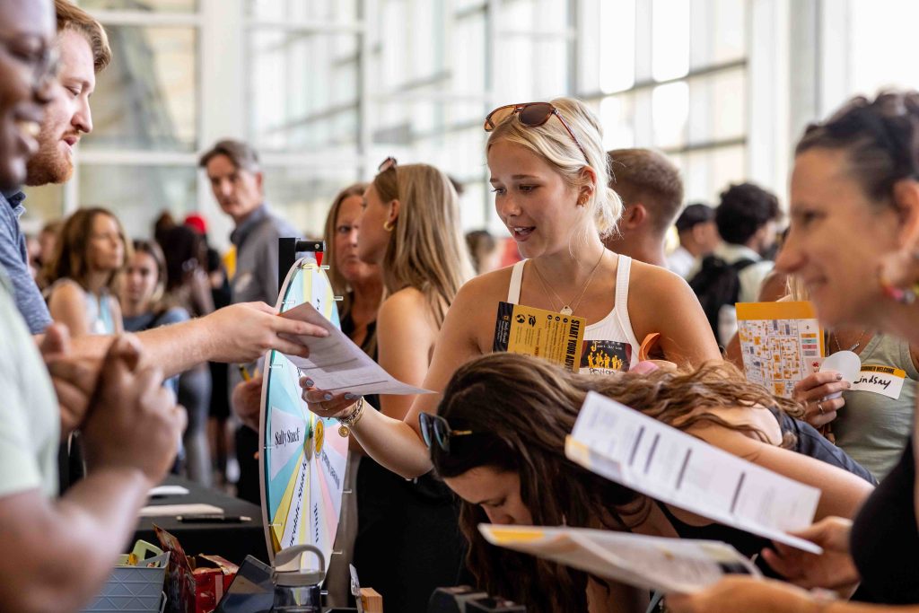 Students at an event